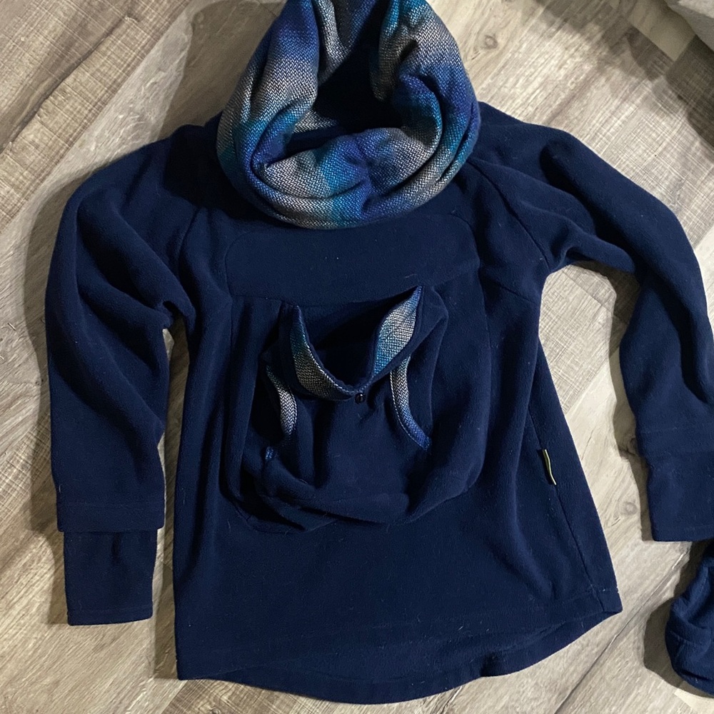 LennyLamb Babywearing Fleece Cowl Neck Funnel Neck Sweatshirt Tunic